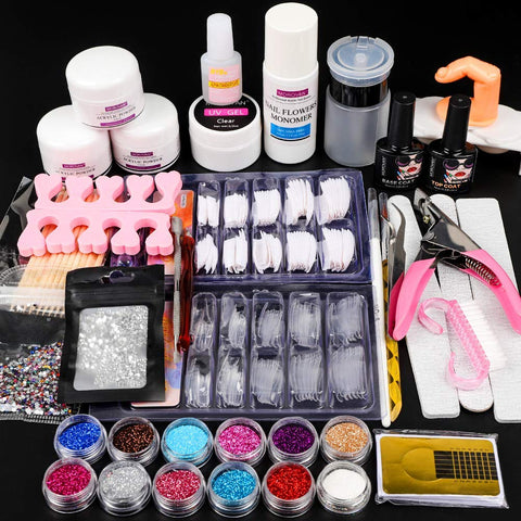 12 Glitter Acrylic Powder Kit